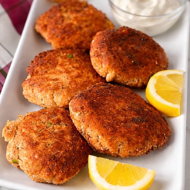 Salmon Croquette with Rice.
